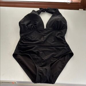 DKNY Black Classic One-Piece Swimsuit